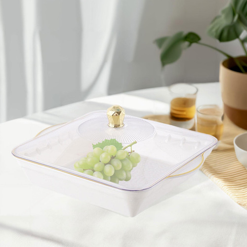 Bowl De Frutas Con Canasta De Tapa Accesorios De 325x28x65cm
