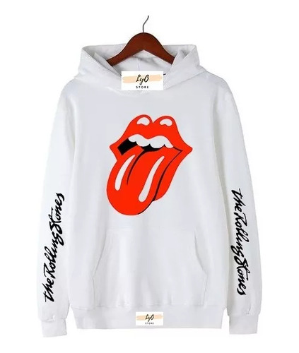 Buzo Canguro Blanco - Rolling Stones - Infantil