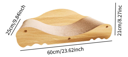 Cat Board De Rasguño Con Nido De Gatito 60cmx25cmx21cm
