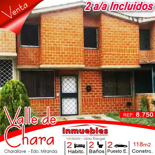 Townhouse Charallave, 2 Habitaciones, 2 Baños. Con 2 Aires.