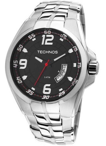 Relógio Masculino Prateado Technos Performance 2115ksw/1r.