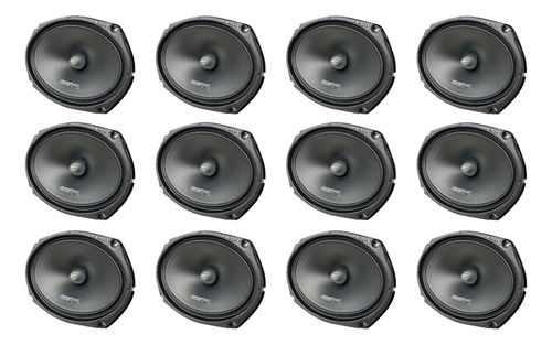 Kit 12 Alto Falante Medio Grave Power Vox 6x9 280w Rms 4ohms