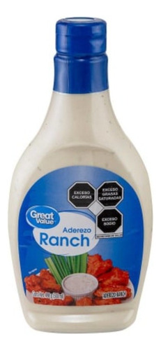 3 Pzas Aderezo Great Value Ranch 500 Ml