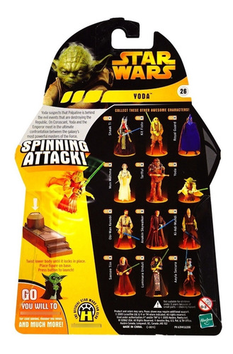 Star Wars Revenge Of The Sith Master Yoda Spinning Attack