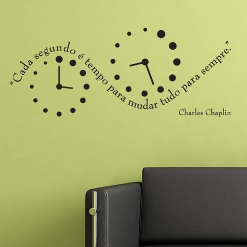 Adesivo Decorativo P/ Parede Frase Charles Chaplin + Brinde