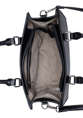 Bolsa Satchel Olimba Elegante Para Dama Formal 88229 Negro Lisa Oro