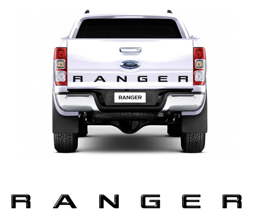 Faixa Tampa Traseira Ford Ranger 2013/2019 Preto Resinado