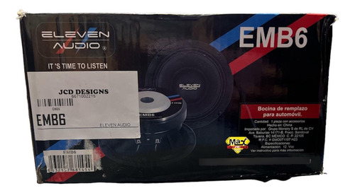 Medio Open Shop Eleven Audio Emb6 400 Watts 200 Rms