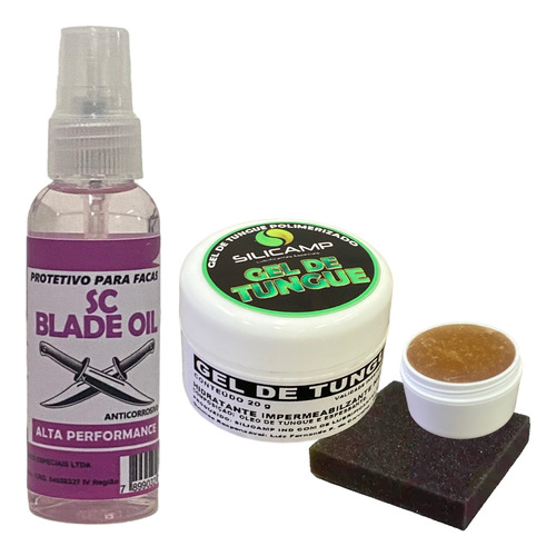 Kit Gel De Tungue P/ Cabos + Oleo Protetor De Facas Sc Blade