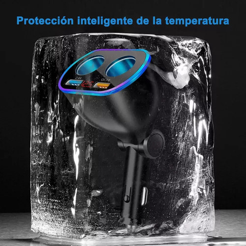 Cargador Doble Usb De 2 Vías Para Encendedor De Coche Negro