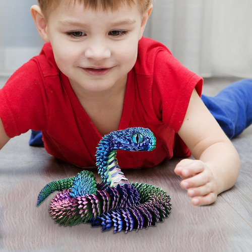 . Serpiente Impresa En 3d Realista Serpiente 3d Estatua De