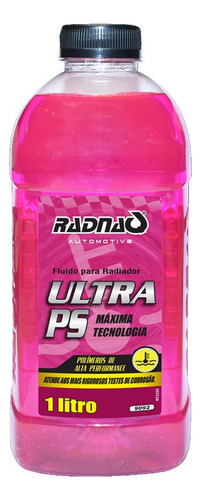 Aditivo Radiador Radnaq 9092 Fluído Rosa Diluído 1lt
