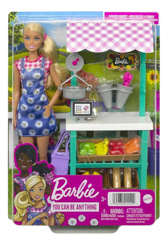 Muñeca Barbie Mercado En La Granja Con Accesorios - Lanús
