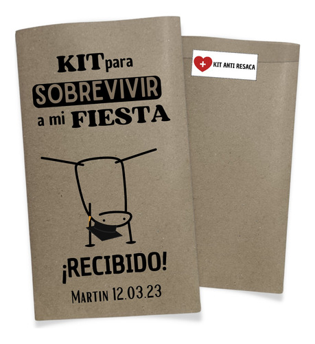 30 Bolsitas Botiquin Anti Resaca Graduado Recibido Flork