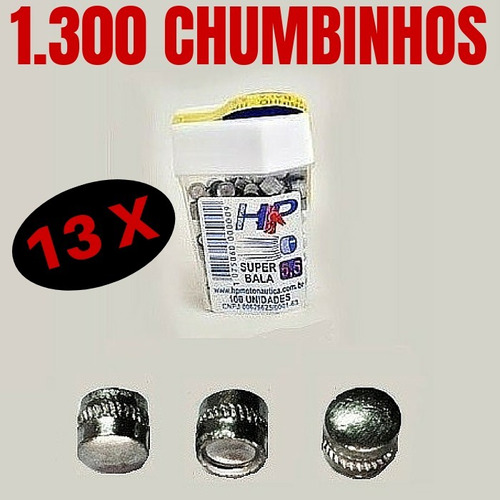 Chumbo Chumbinho Maciço Carabina Pressão 5.5mm 1300 Unidades
