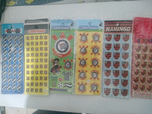 Stickers Adesivos Times - 12 Cartelas - Corinthians, Palmeir