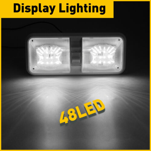 1pc Rv Led 12v Ceiling Fixture Double Dome For Light Cam Bbv