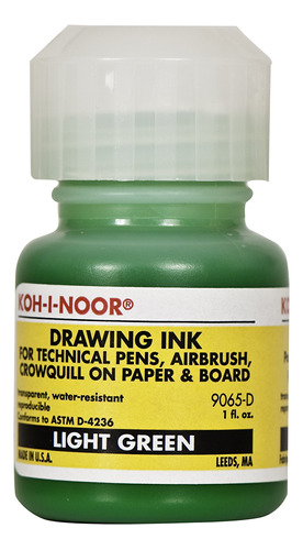 Tinta Dibujo Base Tinte Botella 1 Onza Verde Claro 9065d.lgr