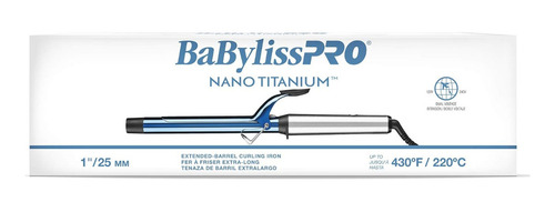 Tenaza Babyliss Pro 1 Nano Titanium 430f Dual Voltage Color Azul