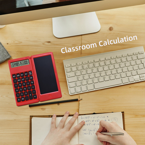 Li Calculadora Plegable Y Tableta De Escritura De 6