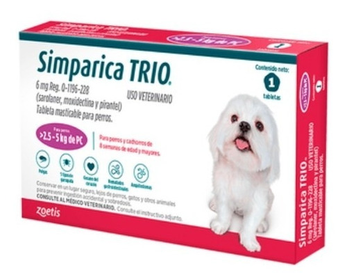 Simparica Trio 2.5-5 Kg 1 Tableta 