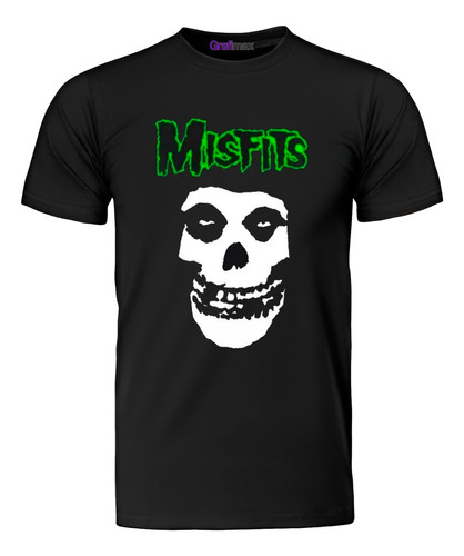 Polera Misfits Logo Música Rock Punk Grafimax
