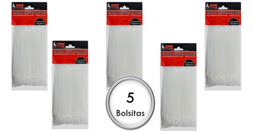 Cintilla Sujetacable 3 Natural C/100 Empaque 5 Pz