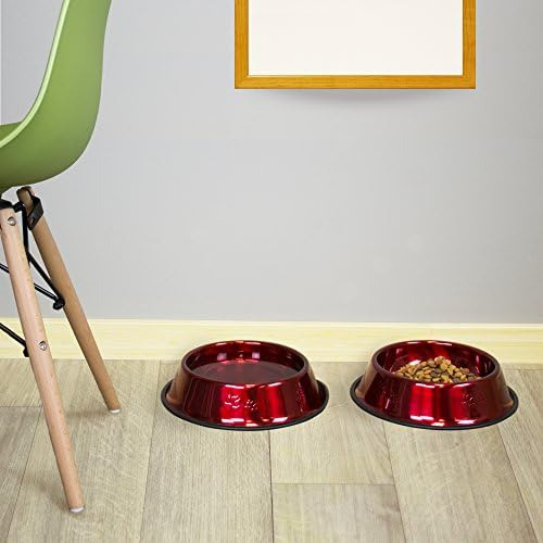 Platinum Pets Tazón Para Perros De Acero Inoxidable Sin Punt