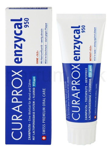 Creme Dental Curaprox Enzycal Suave - Baixo Flúor