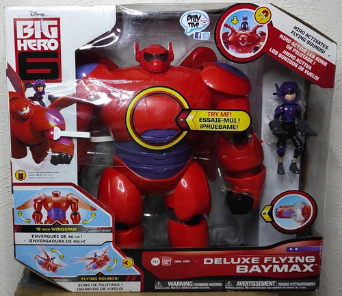 Ban Dai Big Hero 6 Deluxe Flying Baymax 30cm & Hiro (Usado)
