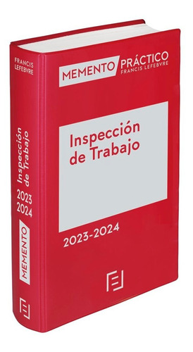 Libro Memento Inspeccion De Trabajo 2023 2024 - Lefebvre-...