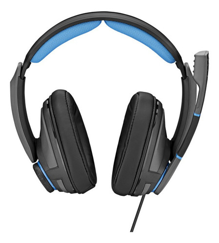 Imagen 2 de 3 de Auriculares gamer Sennheiser GSP 300 negro y azul