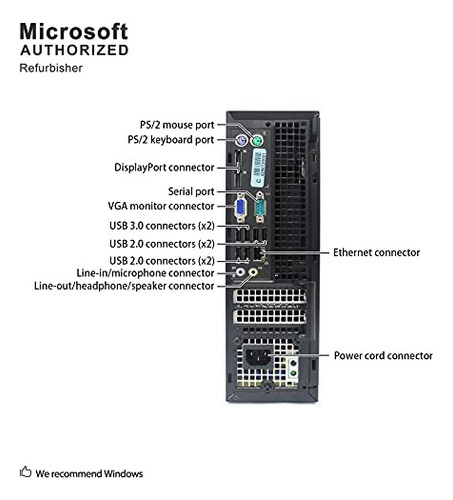 Cpu Dell Optiplex 9020 Sff Intel Core I7 8gb Ram 120gb Ssd (Reacondicionado)
