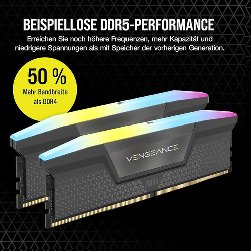 Memoria 32gb Ddr5 Bus 6000mhz Corsair Vengeance Rgb Black