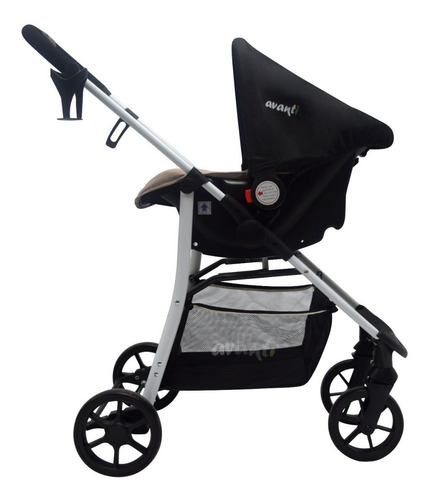 Coche Moises Huevito Travel System Avanti Aluminio 3 En 1 Color Gris