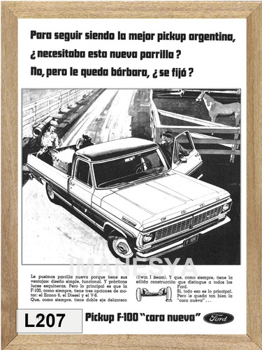  Cuadros Decorativos Autos Ford F100 1971   L207