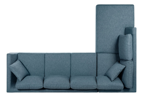 Sofá Seccional Rosen Carter Izquierdo Tela Denim