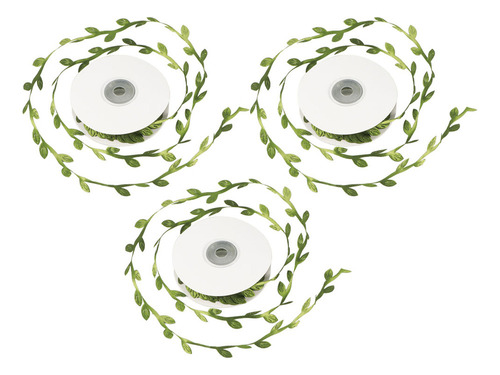 Hojas De Boda Verdes Y Verdes, 3 Rollos, Artificiales, Para