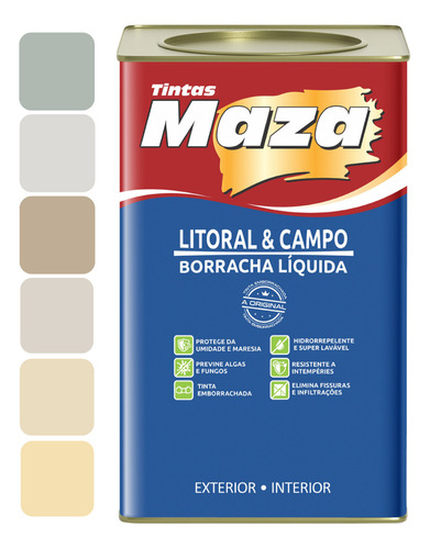 Tinta Emborrachada Litoral E Campo Maza 16l - Cores Cor Calopsita
