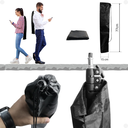 Tripé Reclinável C Holofote 200w Refletor Rgb Fachada Jardim