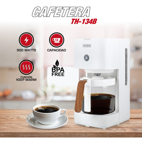 Cafetera De Filtro 1,5 Lts Th-134b