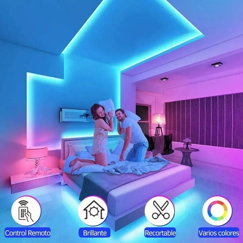 Tira Led 5050 Rollo Multicolor 5 Metros 16 Colores Control