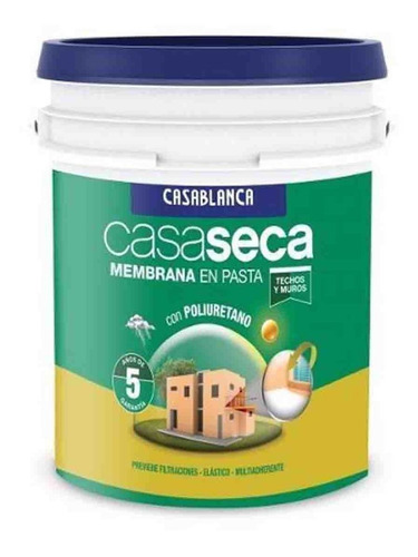 Casaseca Membrana En Pasta Poliuretanica Casablanca X 20kg R Color Teja