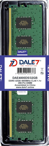 Memória Dale7 Ddr5 32gb 4800 Mhz Desktop Kit C/05 Unid