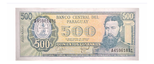 Billete 500 Guaraníes Paraguay 1995 Pick 212 A.2 Au