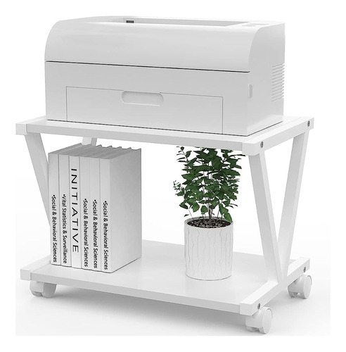 Vedecasa Retro Desktop Printer Stand 2 Double Tiers Wood Pri