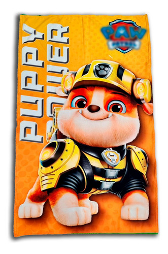 Toalla De Baño Diseño Paw Patrol Puppy 155x85 Cm Microfibra Amarillo Paw Patrol Puppy Power