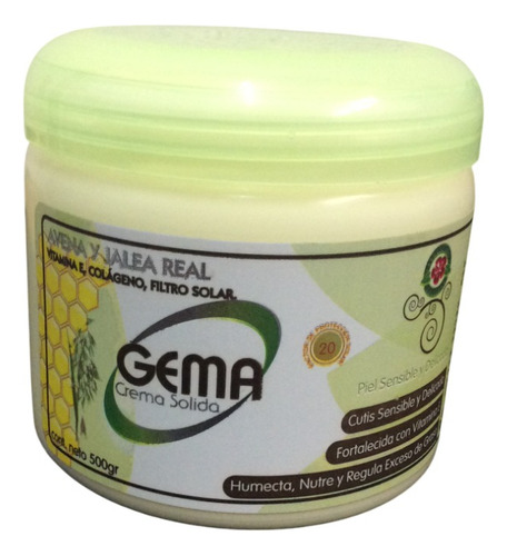 Crema Facial Gema De Avena Y Jalea Colágeno Para Piel Joven Normal Día/noche