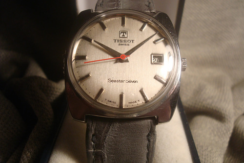 Estupendo Reloj Tissot Seastar Seven Antiguo Hombre Año1967 Gris Claro Cromado Gris Claro Metalizado (Usado)