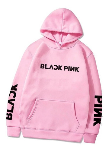 Sudadera Con Gorro Black Pink Kpop Moda Casual Unisex